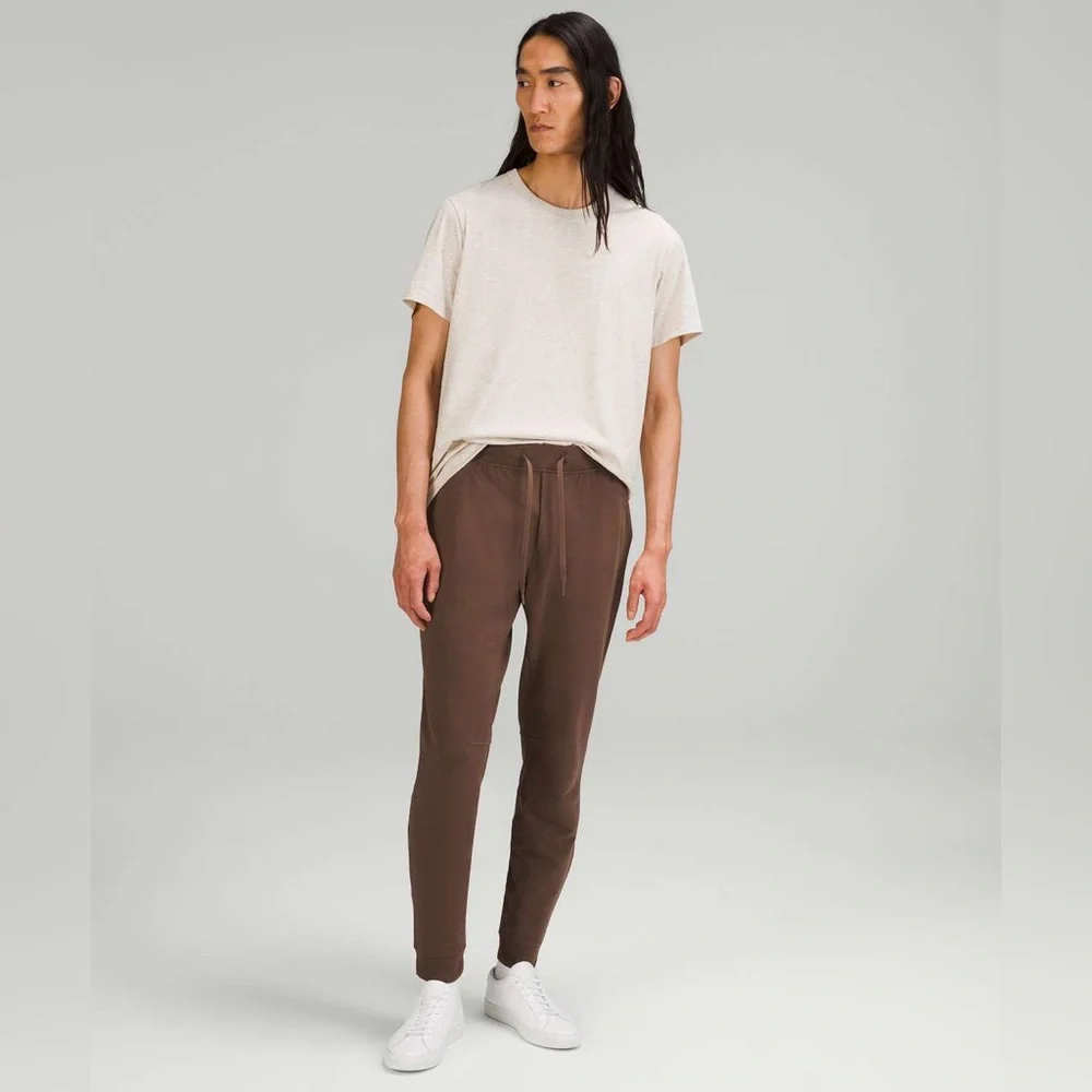 Lululemon Mens City Sweat Jogger Stretch French Terry Dark Mocha Pant size L